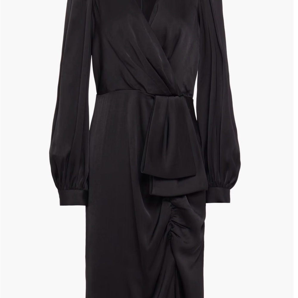 Sachin & Babi Gwen Black V-Neck Drape Accent Cocktail Dress